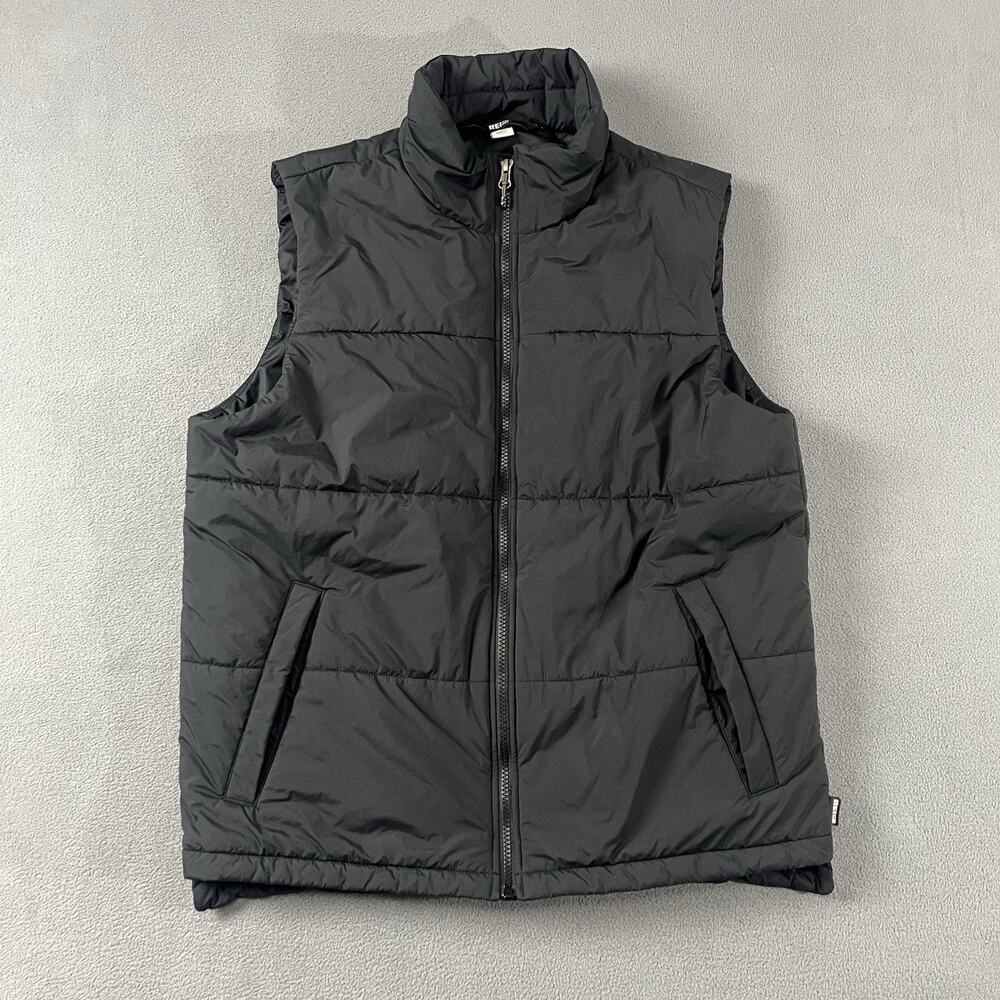 REI Co-op Vest Mens Size Medium Black Puffer Full Zip Outdoor Hiking Pockets